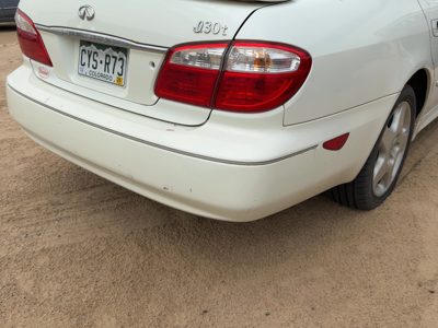 2000-2001 Infiniti I30 Rear Bumper Cover Assembly Oem Back White 850223Y125