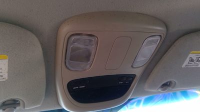 06-08 Dodge Ram 1500 Center Overhead Console Dome Light Map Lamp Cubby Khaki J3