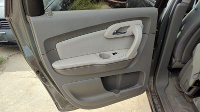 2009-12 Chevy Traverse Driver Left Rear Door Trim Panel With Switches Back Gray