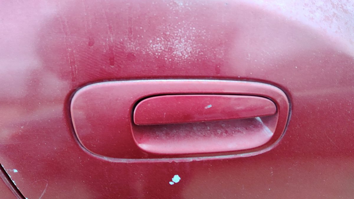 06-10 Charger Passenger Right Rear Outside Door Handle Back Prh Inferno Red