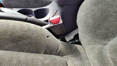 2001-2003 Hyundai Elantra Driver Left Front Seat Belt Buckle Receiver Oem Gray