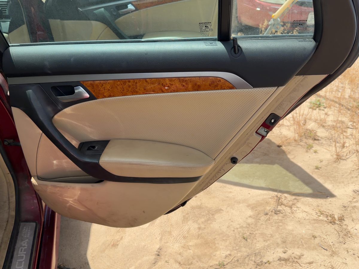 2004-2006 Acura Tl Passenger Right Rear Door Trim Panel With Switches Back Tan C