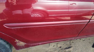 02-06 Camry Pass RH Rear Door Moulding Trim Salsa Red 3Q3