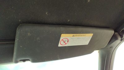 2000-2011 Vw Cabrio Convertible Passenger Right Sun Visor Oem Black