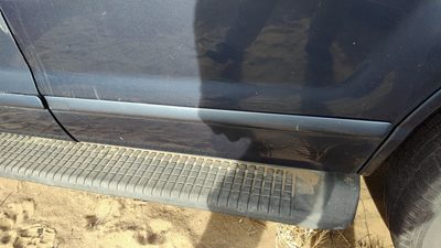 03-05 Ford Explorer Driver Left Rear Moulding From Door Back Trim Strip Blue Ld