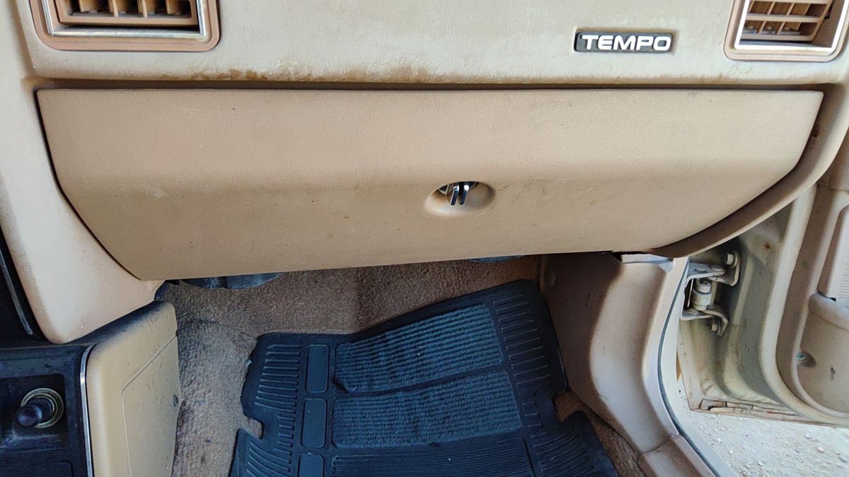 1984 Ford Tempo Glove Box Assembly Complete Door With Latch Oem Tan