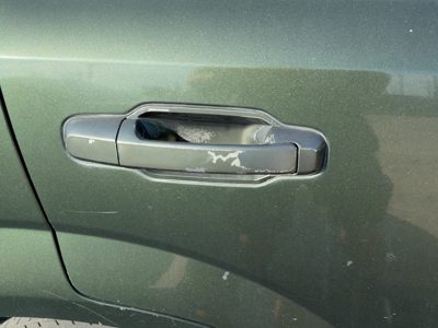 03-09 Sorento Passenger Right Rear Outside Door Handle Back Without Chrome Ivy G