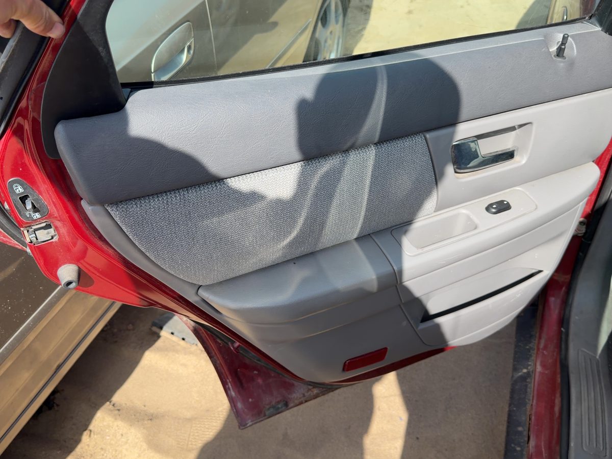 2000-2002 Ford Taurus Driver Left Rear Door Trim Panel With Switches Back Gray