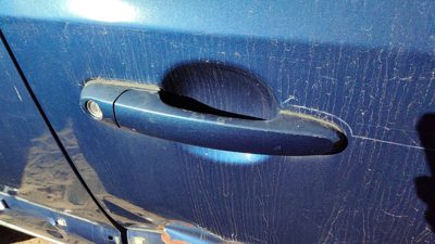 05-09 Hyundai Tucson Passenger Right Front Outside Door Handle Nautical Blue Ol