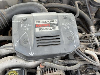1990 Subaru Legacy Engine Cover Top Plastic Shield Oem 2.2L