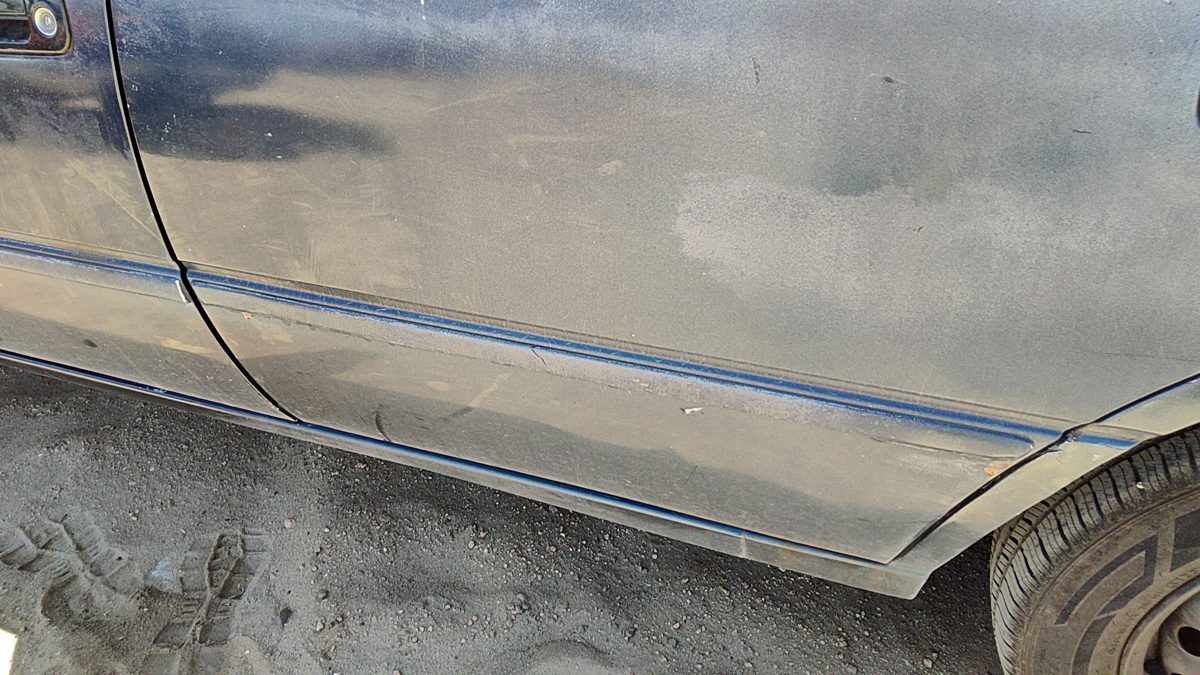 97-99 Camry Driver Left Rear Moulding From Door Oem Back Trim Strip Blue 8L3