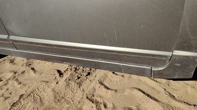 06-08 Civic Passenger Right Front Moulding From Door Trim Sedan Gy Galaxy Gray