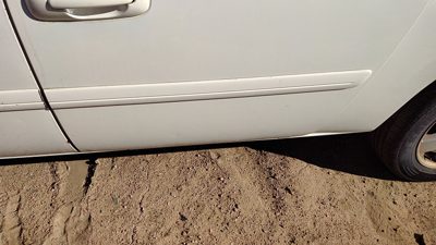 2007 Dodge Caravan Driver Left Rear Moulding From Door Back Trim Strip White Pw1