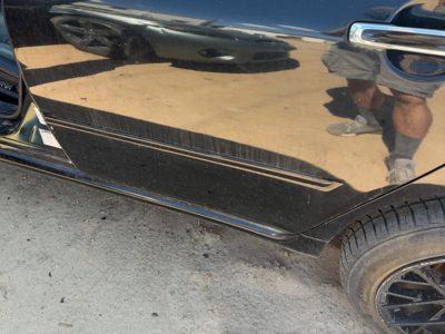 06-07 M35X Driver Left Rear Moulding From Door Oem Back Black Obsidian Kh3