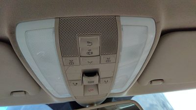 12-15 Mercedes C300 Center Overhead Console Dome Light Map Lamp Cubby Beige 125