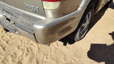 98-01 Olds Bravada Passenger right Rear Bumper End Cap Assembly Back Pewter 11u