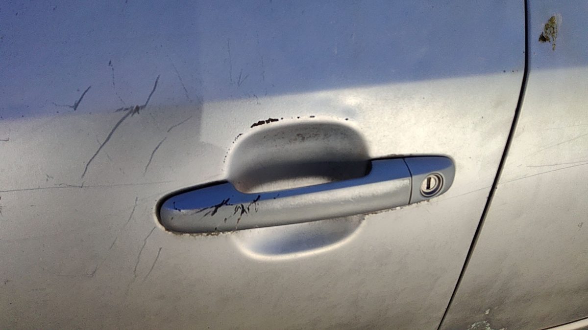 2006-2010 Hyundai Sonata Driver Left Front Outside Door Handle H1 Silver Blue