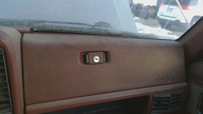 1985 Jeep Cherokee Glove Box Assembly Complete Door With Latch Oem Red