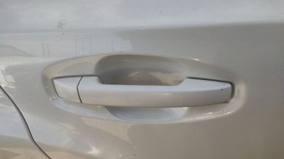 10-14 Legacy Outback Passenger Right Rear Outside Door Handle Back Satin White