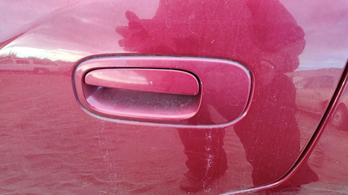 06-10 Dodge Charger Driver Left Rear Outside Door Handle Back Prh Inferno Red