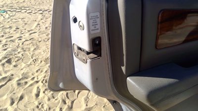 1994 Jeep Grand Cherokee Driver Left Rear Door Latch With Rods/Cables Oem Back