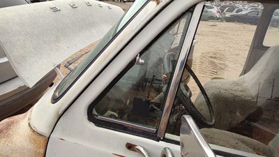 71-77 Van B200 Driver Left Front Vent Window Small Door Glass With Frame Oem