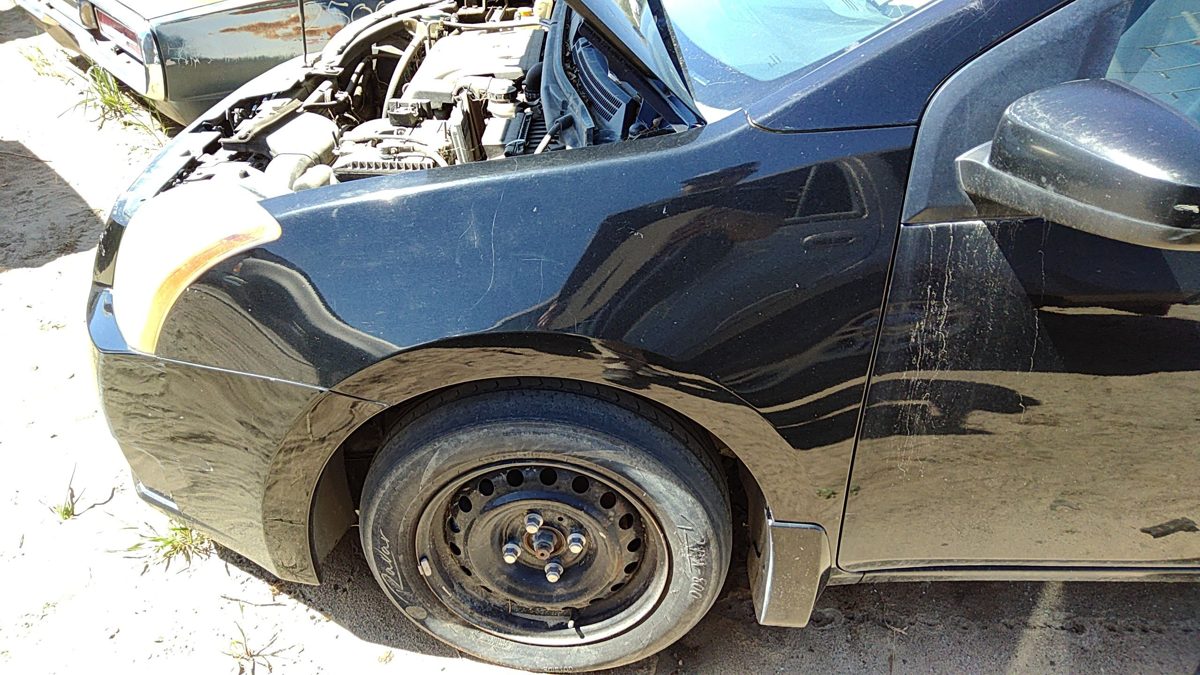 2007-2012 Nissan Sentra Driver Left Front Fender Oem 2.0L Black Kh3 63113Et030