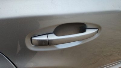 10-14 Legacy Outback Passenger Right Rear Outside Door Handle Back Steel Silver