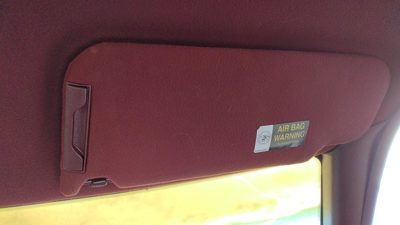 1998 Buick Lesabre Passenger Right Sun Visor Oem Red