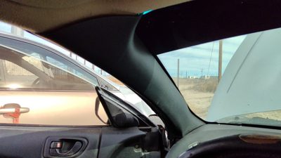 2004 Mitsubishi Eclipse Driver Left A Pillar Trim Windshield Post Panel Black