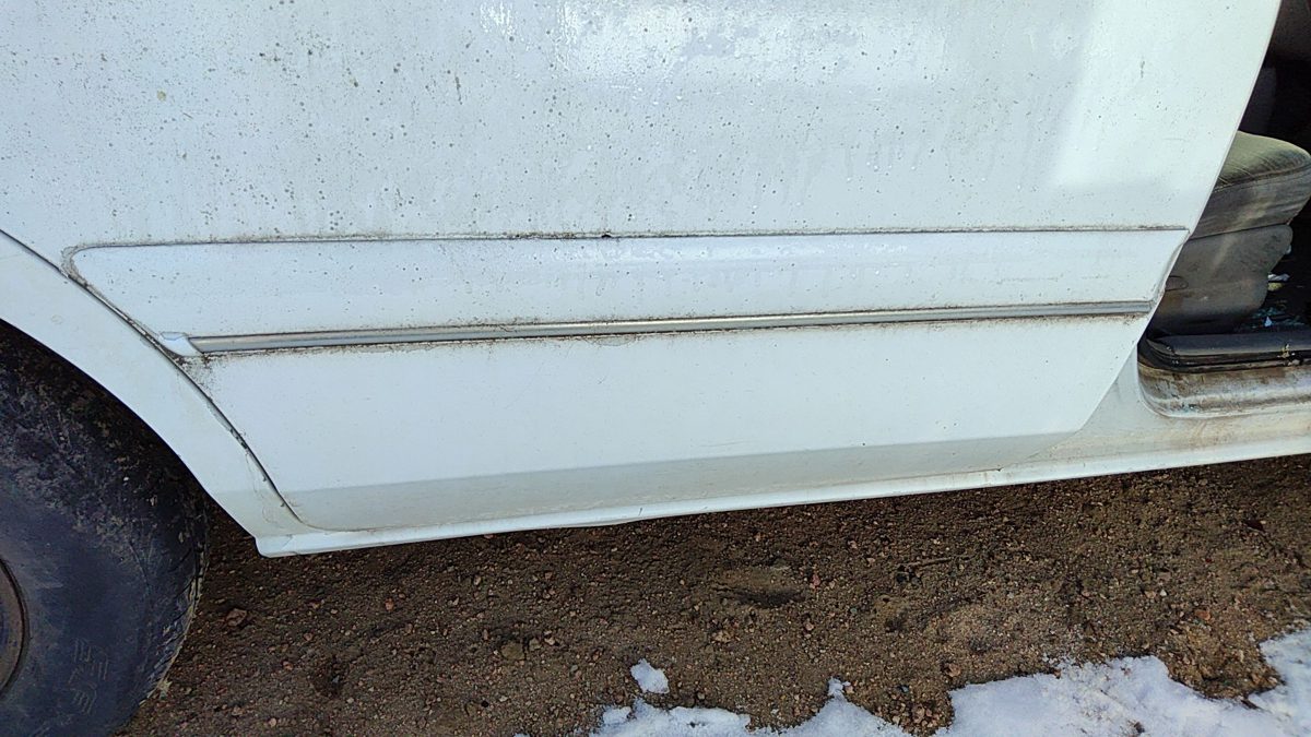 97-02 Century Passenger Right Rear Moulding From Door Back Trim Strip White