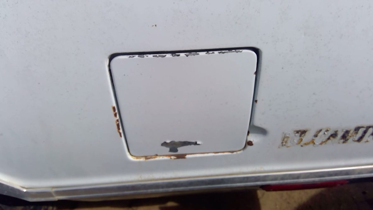 1979 Chevy El Camino Fuel Tank Door With Hinge Gas Lid Oem Filler Blue
