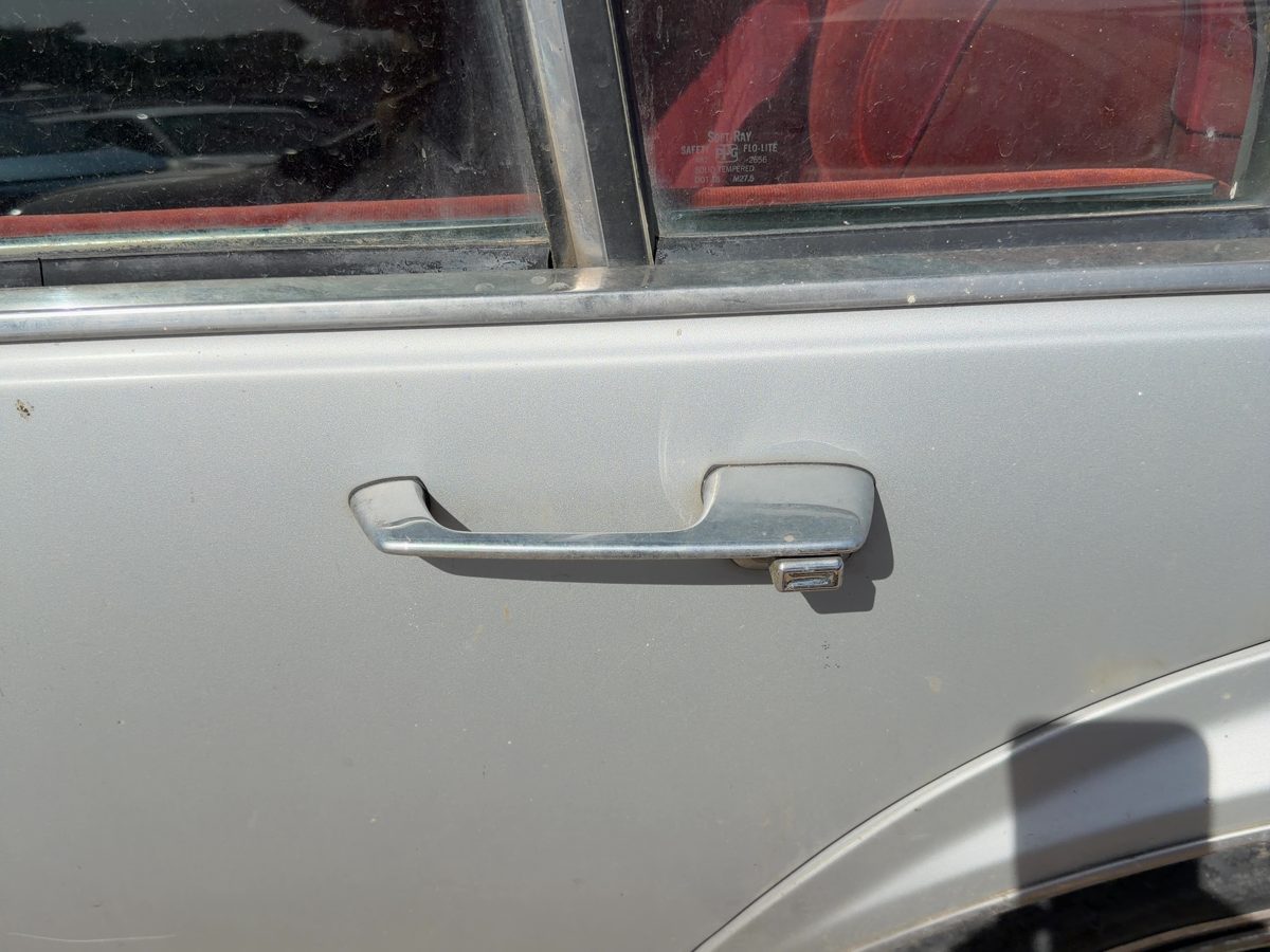 1986 Olds 88 Driver Left Rear Outside Door Handle Oem Back Silver