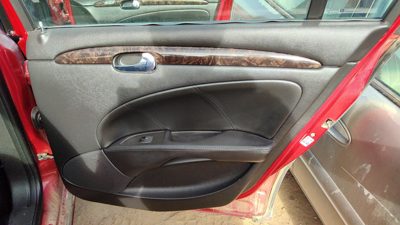 06-07 Lucerne Passenger Right Rear Door Trim Panel With Switches Back Ebony 193