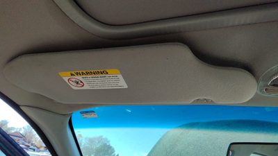 2000-2003 Ford Taurus Driver Left Sun Visor Oem Gray 1F1z5404105fab
