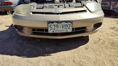 2003-2005 Chevy Cavalier Front Bumper Cover Assembly Oem Gold 49U 12335575