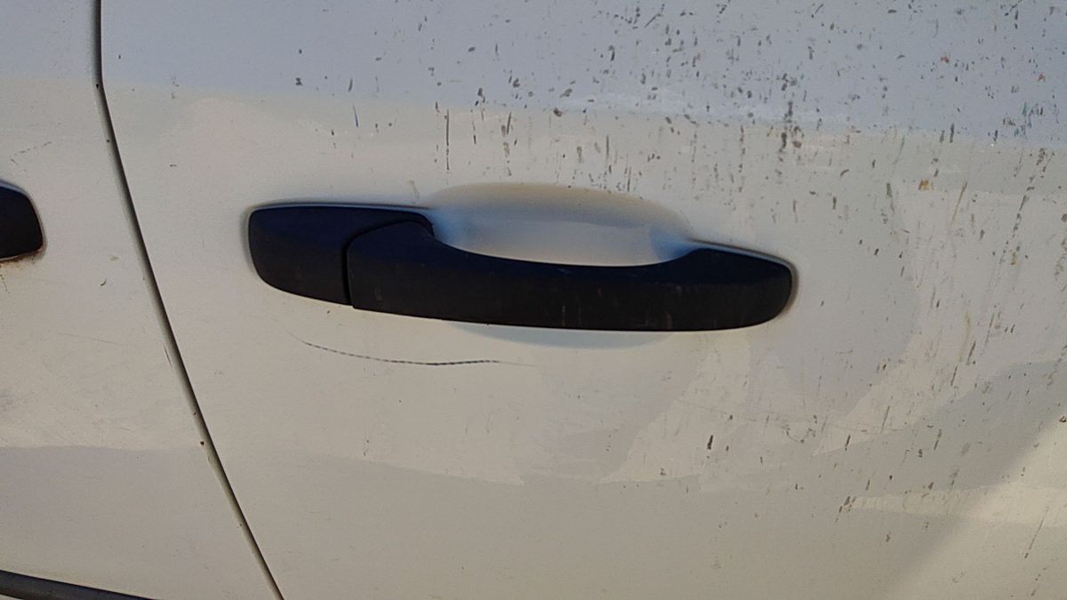 08-09 Dodge Grand Caravan Passenger Right Front Outside Door Handle White Pw1