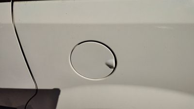 2008-2020 Dodge Grand Caravan Fuel Tank Door With Hinge Gas Lid Filler White Pw1