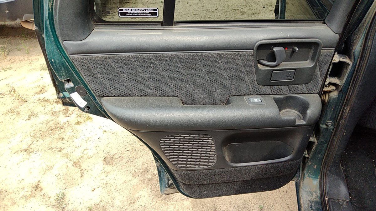 1995-1997 S10 Blazer Driver Left Rear Door Trim Panel With Switches Back Gray