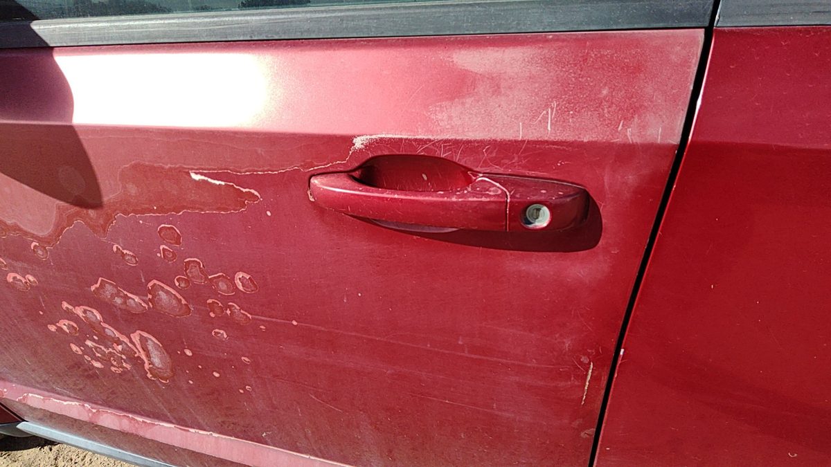 2009 10 Dodge Journey Driver Left Front Outside Door Handle Oem Inferno Red Prh