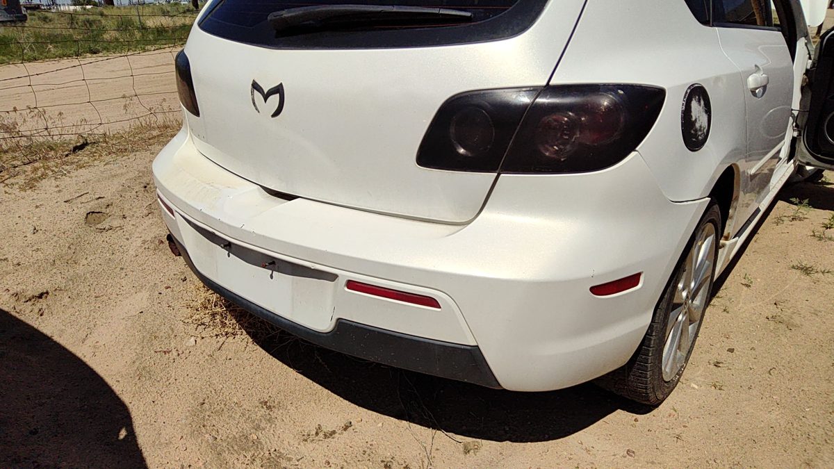 2007-2009 Mazda 3 Rear Bumper Cover Assembly Oem Back White 34K Bap850221ebb