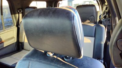 07-08 Ford Expedition Driver Left Front Head Rest Leather Seat 1W Black/Camel