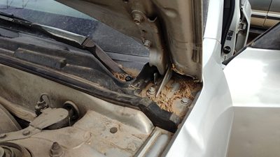 2003 Hyundai Elantra Driver Left Hood Hinge Assembly Oem Silver
