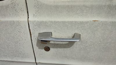 1974 Dodge Van B200 Passenger Right Front Outside Door Handle Oem White