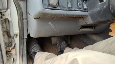 1991-1992 Volvo 740 Lower Dash Under Column Knee Bolster Trim Panel Oem Gray