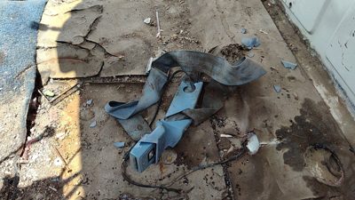1981-1990 Dodge Ram W250 Driver Left Front Seat Belt Buckle Receiver Oem Blue