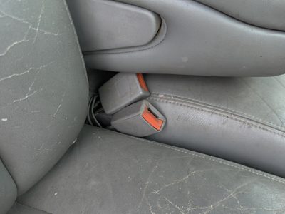 97 Chevy Silverado 1500 Passenger Right Front Seat Belt Buckle Receiver Oem Gray
