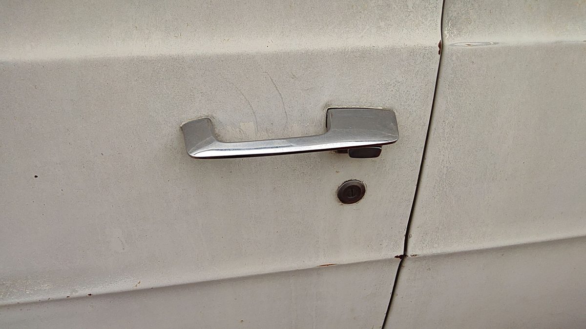 1974 Dodge Van B200 Driver Left Front Outside Door Handle Oem White