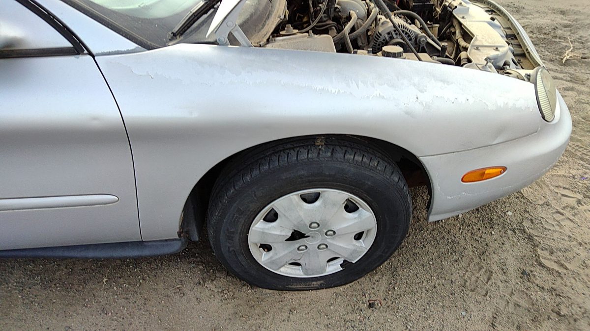 1996-1999 Ford Taurus Passenger Right Front Fender Oem Silver Ts F6dz16005a