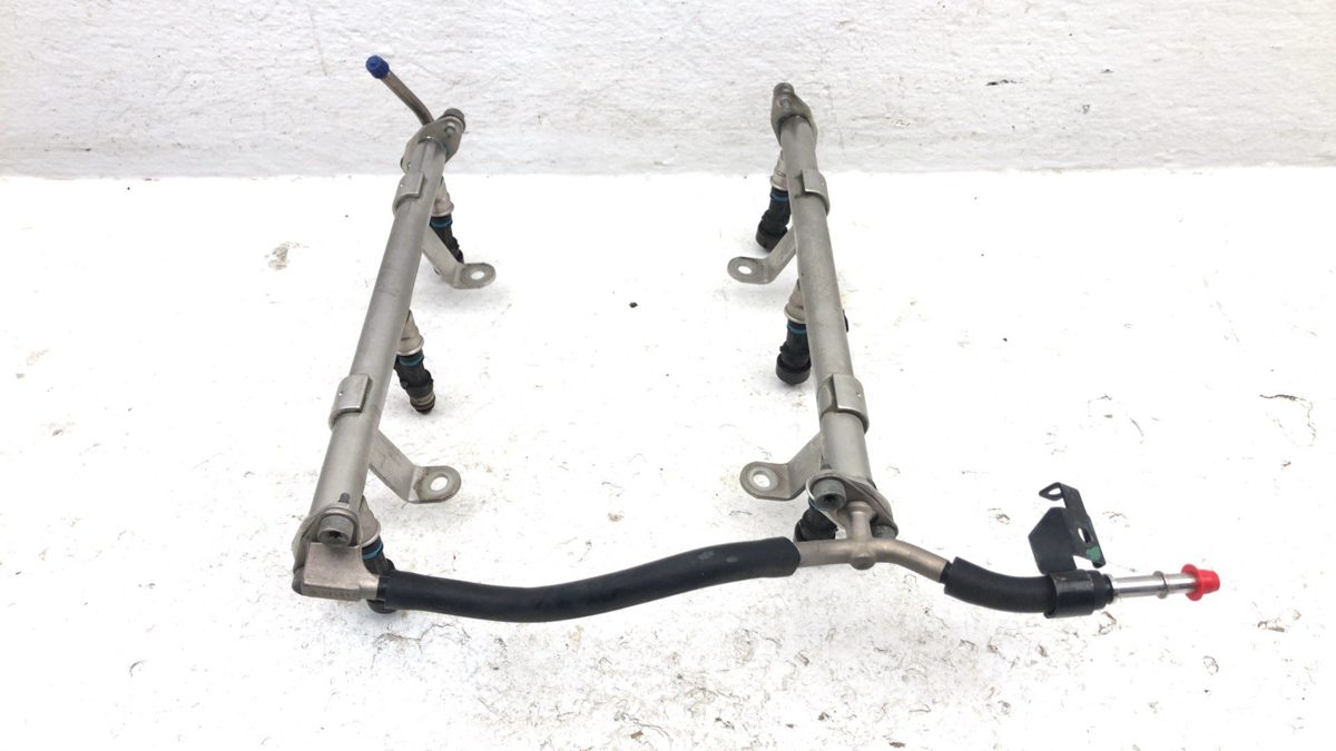 2005-2009 Land Rover Lr3 Complete Fuel Rail With Injectors Set Loaded Oem 4.0L